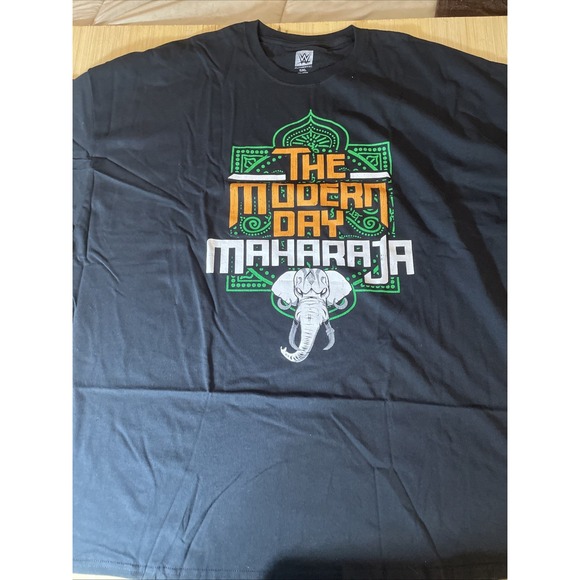 WWE Jinder Mahal The Modern Day Maharaja Black T-Shirt 5XL - Picture 1 of 7